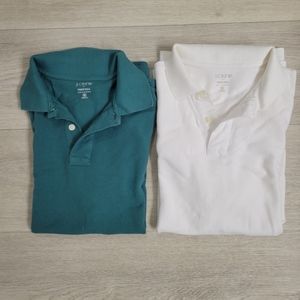 Two (2) JCrew Pique Polos Medium Slim Fit